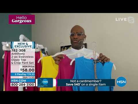 Antthony 2piece Sleeveless Dippy Top and Crop Pant Set