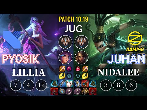 DRX Pyosik Lillia vs OZ Juhan Nidalee Jungle - KR Patch 10.19