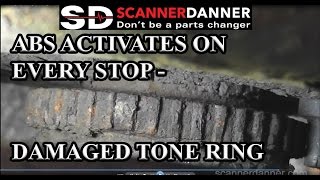 ABS activates on every stop - damaged tone ring
