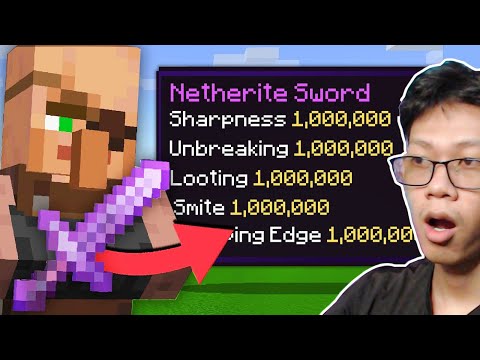 Villagers sell Enchant level items 1000000 (1 million) in Minecraft