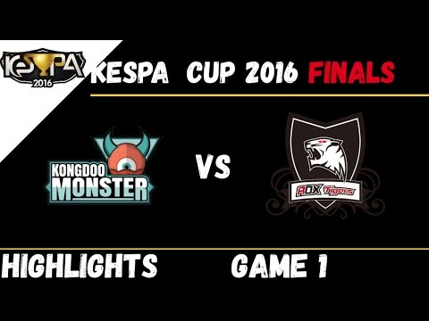 KDM vs ROX Game 1 Highlights Kespa Cup 2016 FINALS Kongdoo Monster vs ROX Tigers