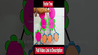 factor tree working model -maths project - shorts | science drawing academy