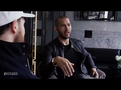 Romania Bucharest Andrew Tate explaining the cam studio Industry