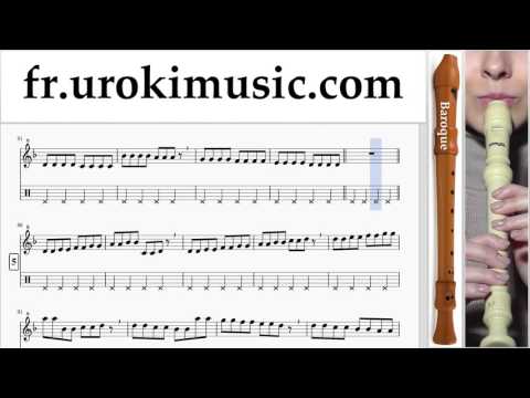Cours de Flute à bec B. Miley Cyrus - Wrecking Ball Partie#1 Partitions Mélodie Сhansons Tuto