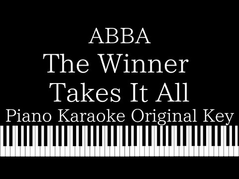 【Piano Karaoke Instrumental】The Winner Takes It All / ABBA【Original Key】