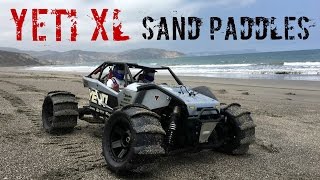 Axial Yeti XL with Pro-Line Sling Shot Sand Paddles on the Beach!