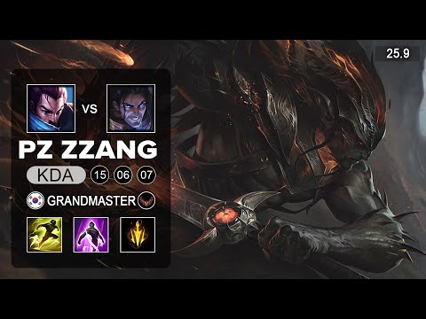 PzZZang Yasuo vs Sylas Mid - KR Grandmaster - Patch 25.9 Season 15