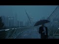 4K SEOUL WALK - Rainy Yeouido Evening / Ambience sound ASMR / Cyberpunk / Cinematic