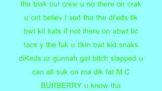 mc burberry vs blackout crew with lyrics
