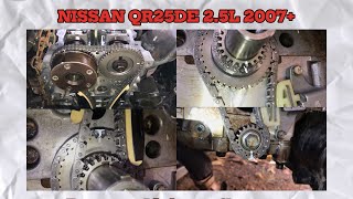 How To Time A 2010 Nissan Rogue 2.5L Engine,Timing Marks & Cams. Rogue, Altima, Sentra, X-Trail.