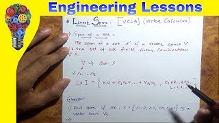 Linear Span- Vector Space Topic (Vector Calculus)