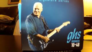 Video thumbnail for David Gilmour GHS Boomer Strings unboxing and install. by Martin Bryan