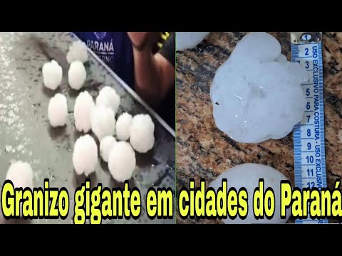 Jesus!!! Que tempestade de Granizo foi essa no Paraná. Av@ssal@dora 