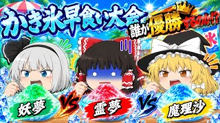 【ゆっくり茶番】かき氷早食い大会に参加したら霊夢が大変なことにwww