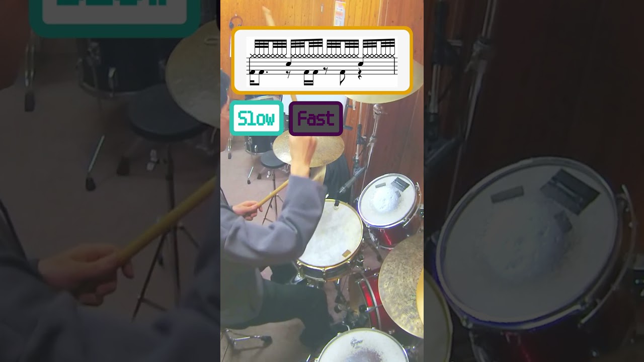 Drum Groove | 32nd Note | Hihat #drums #drumming #drumlessons