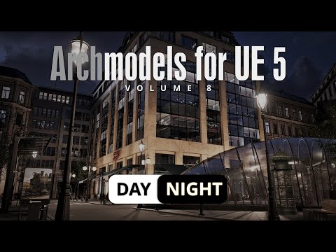 Unreal Engine 5 City: Night and Day - Archmodels for UE5 vol. 8