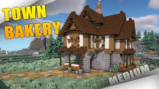 Minecraft: How to build a Town Bakery - Decorative Building Tutorial
