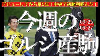今週のゴールドシップ産駒 (09/26,27)【デビューしてから早5年！中央で初勝利掴んだ！／コスモゴレアドールほか】
