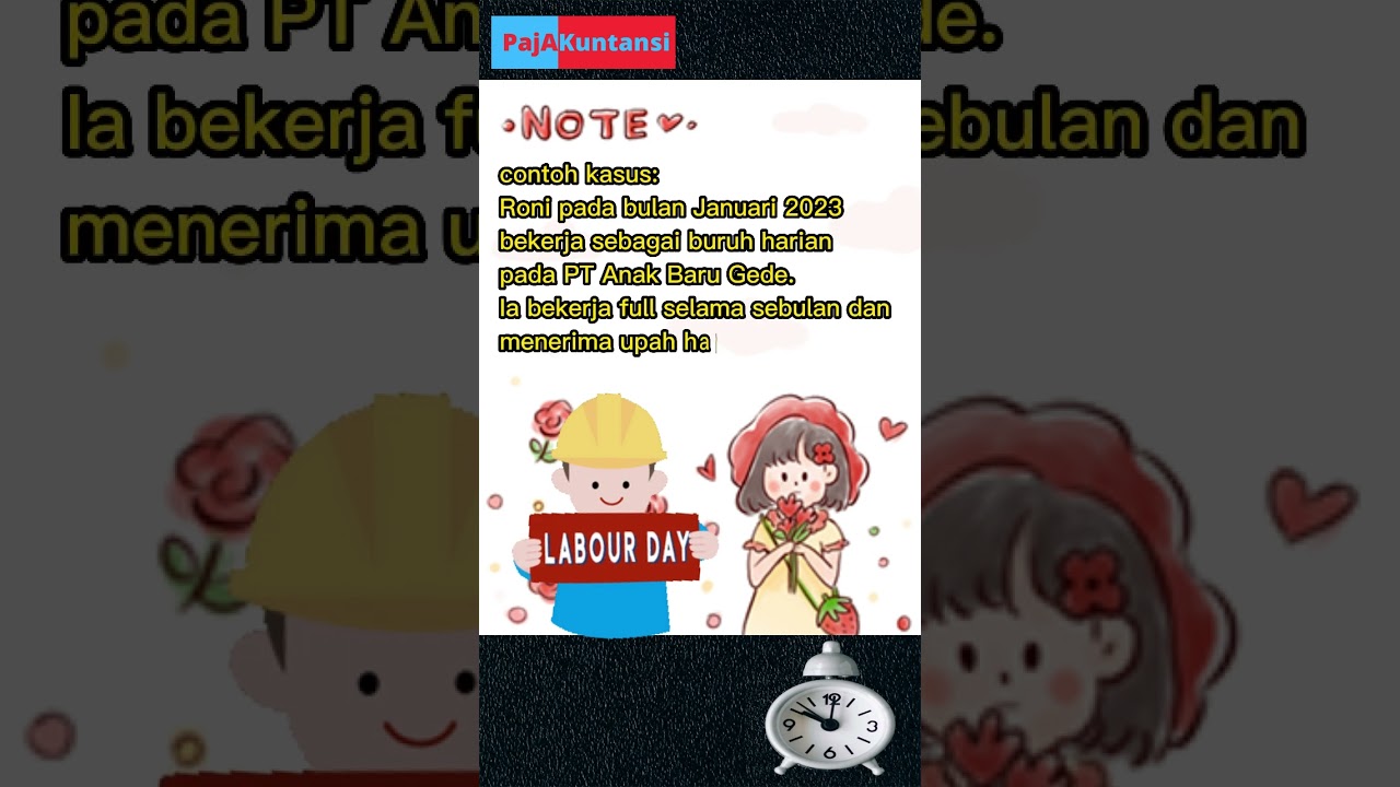 Contoh hitung #pajak PPh 21 upah harian