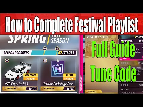 Forza Horizon 5 How to Complete Festival Playlist Spring Season Series 52 Full Guide, Tune Code