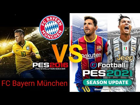 Face Comparison ! | FC Bayern Munich players | eFootball PES 2021 VS PES 2016 | 5 Years difference