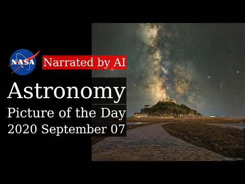 APOD: 2020-09-07 - The Milky Way over St Michael's Mount (Narrated by Emma)