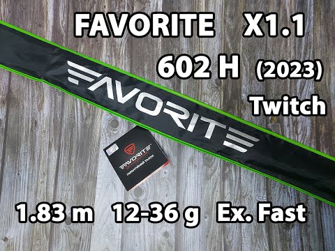 Спінінг FAVORITE Х1.1 2023 602-H Twitch 1.83m 12-36g Ex. Fast