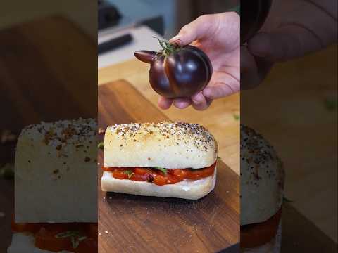 Strange tomato sandwich