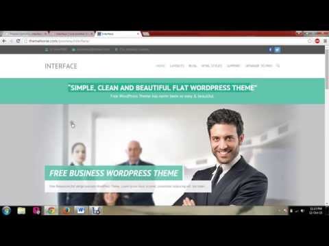Interface Wordpress Theme Tutorial 1