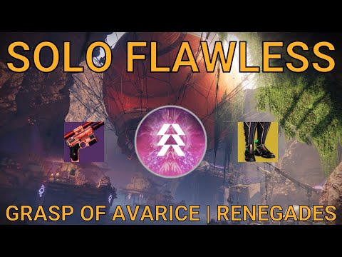 Solo Flawless Grasp of Avarice on Hunter | Renegades (Destiny 2)