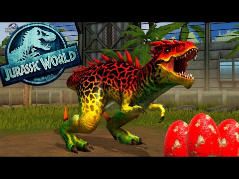 EVOLUIR O AGRESSIVO ALOSSAURO ATÉ SEU LVL MÁXIMO E VIROU UM PESADELO! JURASSIC WORLD
