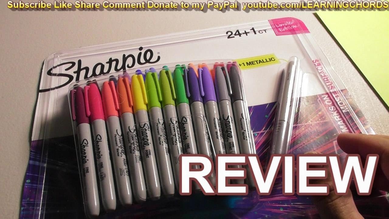 Sharpie Permanent Marker Original Fine Point 24 + 1 Bonus Electro Pop REVIEW Costco Item  448649