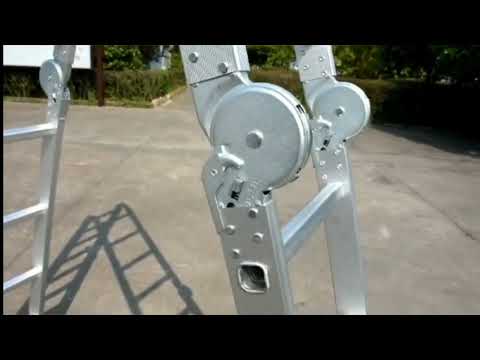 LUISLADDERS Folding Telescoping Ladder Aluminium Multi-Purpose 7 in 1 Display