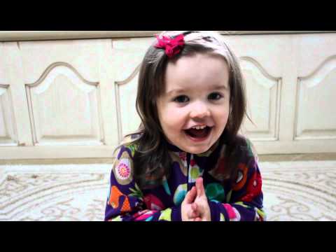 Cutest 2 Year Old Toddler Anasofia sings her ABC's Applesauce