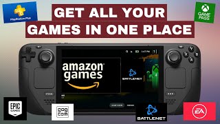 NEW SIMPLEST way to install your favorite game launchers on Steam Deck - Battle.net, XBOX Game Pass