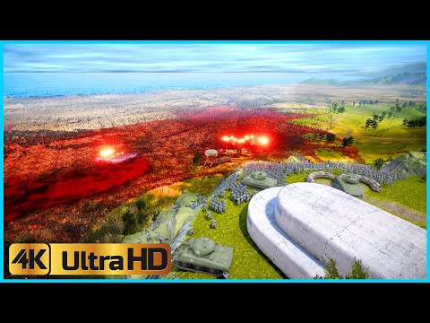 100,000 ORC&Troll land on Omaha Beach - Ultimate Epic Battle Simulator 2 UEBS 2 (4K)