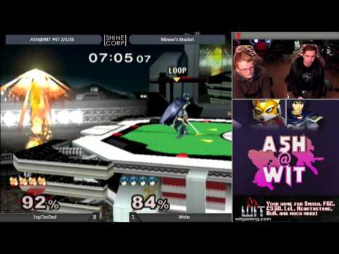 TopTierDad (Fox) vs Webs (Marth) - ASH@WIT #46 Melee Bracket