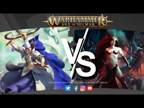 Lumineth Realm-lords VS Daughters of Khaine - Age of Sigmar Battle Report