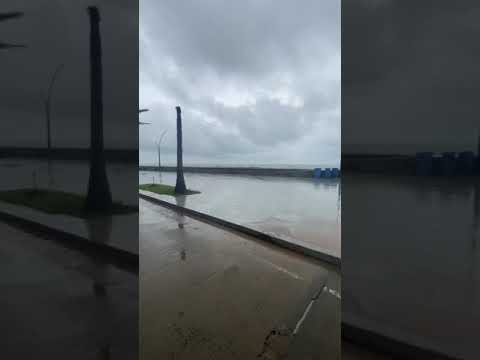 Rock beach pondicherry |Rain | nivar Puyal