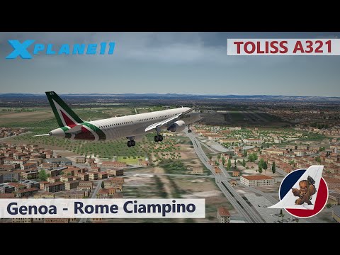 X-Plane 11 | Toliss A321 | LIRA - Rome Ciampino | Circling approach rwy 33