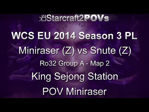 SC2 HotS - WCS EU 2014 S3 PL - Miniraser vs Snute - Ro32 Group A - Map 2 - King Sejong - Miniraser