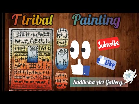 How to make a tribal art..||Sudiksha Art Gallery||