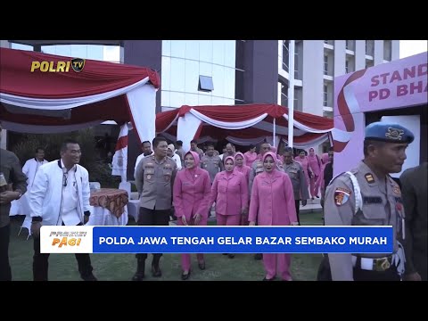 POLDA JAWA TENGAH GELAR BAZAR SEMBAKO MURAH PERINGATI HARI BHAYANGKARA KE-79