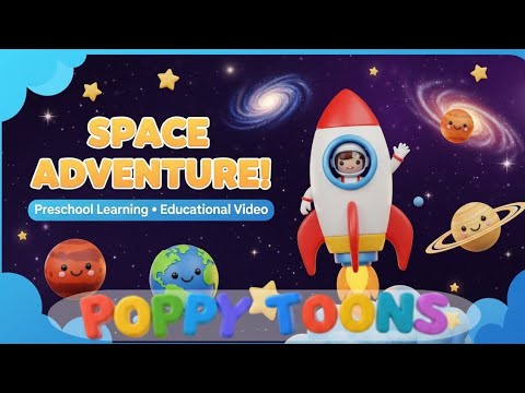 Space Adventure for Kids 🚀 | Fun Preschool Learning & Educational Cartoon #poppytoons