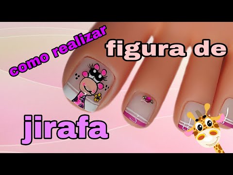Como realizar figura de Jirafa 🦒/paso a paso /Decoracion de uñas con jirafa 😍/jiraffe Nails