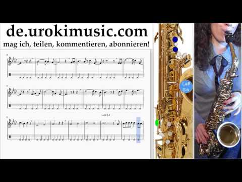 Saxophon Lernen (Alt) David Guetta, Justin Bieber - 2U Tabulatur Teil#2 um-i995