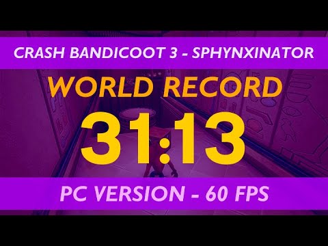 (WR) Crash Bandicoot 3 NST - Sphynxinator 31:13 (PC)