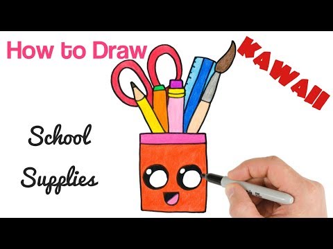 How to Draw School Supplies Cute and Easy Stuff | Back...