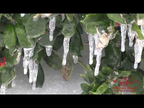 01-30-2023 Denton and wise county, TX - Semi's stuck on hill cause 2 mile long back up-drone