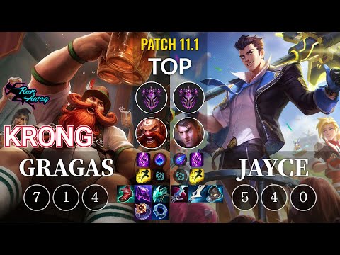 RNW KronG Gragas vs Jayce Top - KR Patch 11.1